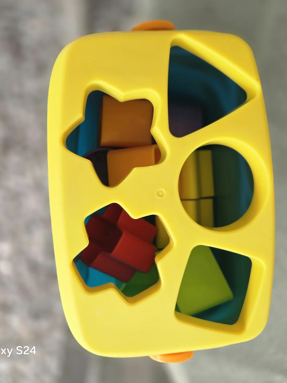 Fisher-Price Yellow & Blue Shape Sorter Activity Bucket